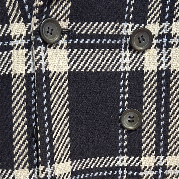 Talbots Navy and White Plaid Jacket - Picture 4 of 13